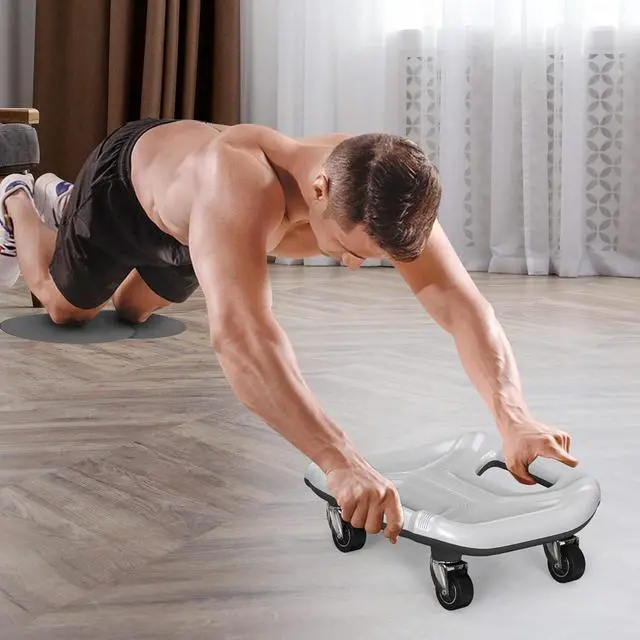 Alt view image 4 of 7 - Ab Roller with Knee Pads for Abs Workout, Multifunctional Ab Roller Wheel for Abs Workout, Abdominal Roller with Knee Pads, Abdominal Exercises Wheel, Abb Roller (Slide Fitness Trainer)