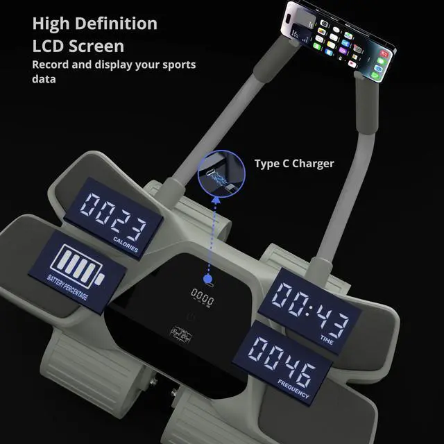 Alt view image 7 of 7 - Ab Roller and Resistance Booty Bands Set High-Performance Abdominal Exercise Machine with Automatic Rebound, Multi-layered Anti-Slip Design & Versatile Exercise Bands with 3 Strength Level