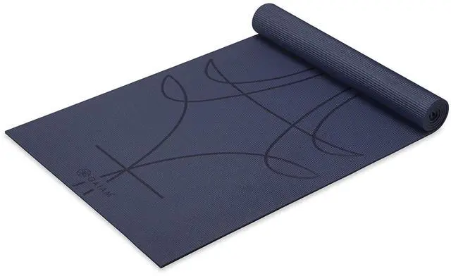 Main image of Yoga Mat - Alignment Print Premium 6mm Thick Non Slip Exercise & Fitness Mat for All Types of Yoga, Pilates & Floor Workouts (68" x 24" x 6mm Thick), Ink