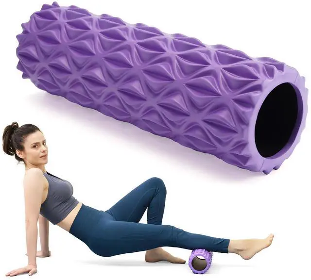 Main image of Foam Roller - 15 inch Deep Tissue Massager for Muscle Massage, Myofascial Trigger Point Release, Exercise, Yoga, Pilates & Stretching(Purple)