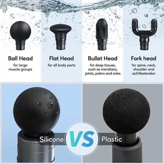 Alt view image 5 of 6 - Massage Gun Deep Tissue, Balance of Power & Portability Full-Metal Percussion Massager with Silent Brushless Motor - Ultra-Quiet Pocket-Sized for Athletes Back Pain Relief Home Office Travel