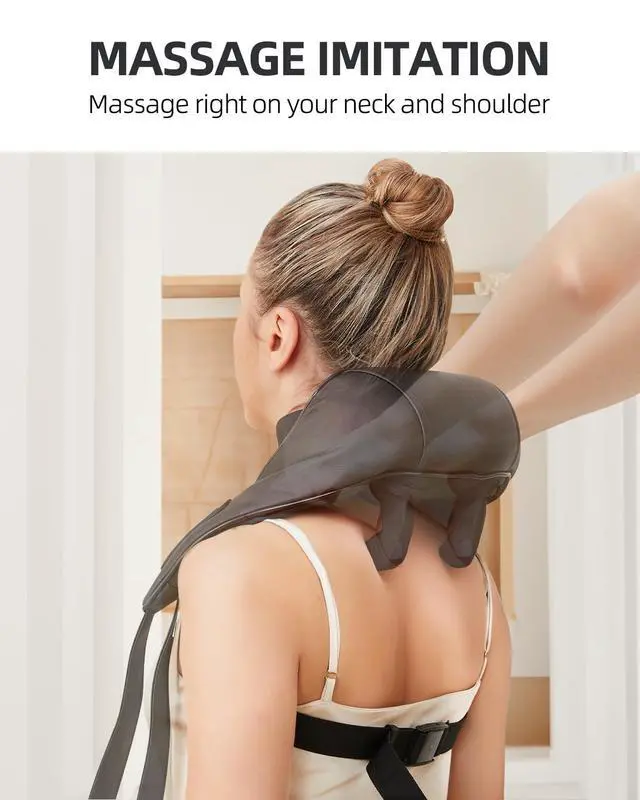 Alt view image 2 of 6 - Cordless Neck and Shoulder Massager with Soothing Heat, Upgarded 6D Deep Tissue Kneading, Shiatsu Massager for Neck,Shoulder,Back, Gifts for Men Women Mom Dad