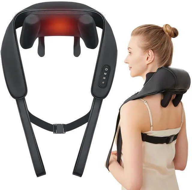 Main image of Cordless Neck and Shoulder Massager with Soothing Heat, Upgarded 6D Deep Tissue Kneading, Shiatsu Massager for Neck,Shoulder,Back, Gifts for Men Women Mom Dad