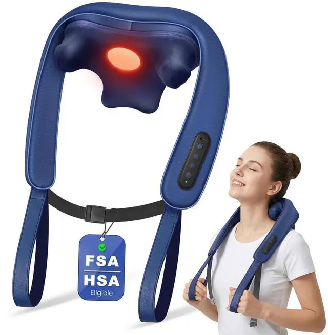 Main image of Neck Massager with Heat : Cordless Neck and Shoulder Massager for Pain Relief Deep Tissue - 3 Modes, 2 Intensity & 2 Heat, Daily Comfort for Desk Workers, At-Home Use, Women, Men