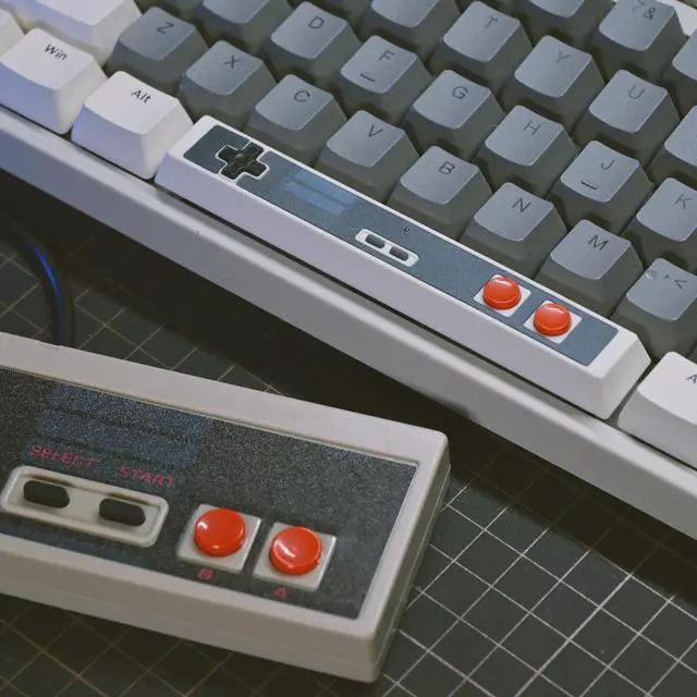 Alt view image 3 of 6 - Retro Spacebar Keycaps Classic Controller-Shaped Space Bar ABS 6.25U OEM Profile Double Shot Custom Keycaps Artisan Keycap for MX Switch Mechanical Keyboard (Type-B-White)