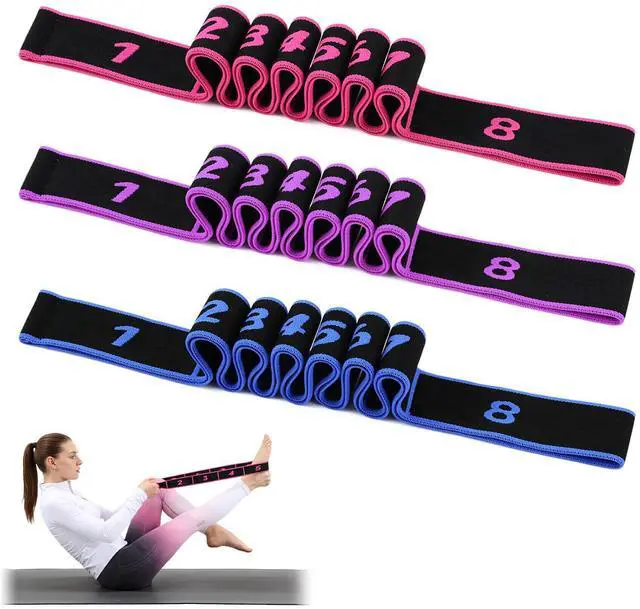 Main image of 3PCS Fitness Resistance Bands with Handles,Resistance Bands with Handles, Fitness Resistance Band for Stretching and Yoga,Fashion Puller Exercise,Adjustable Bands for Full Body Stretching Shaping (B)