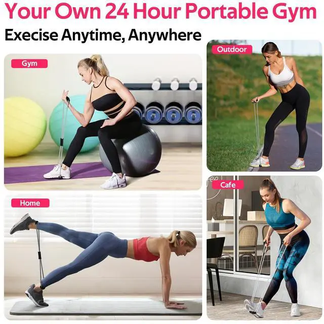 Alt view image 7 of 7 - Bands, Figure 8 Fitness Exercise Bands with Handles - 8 Shaped Resistance Bands of 3 for Arm and Shoulder Stretch, Rope 8 Word Elastic for Women and Men