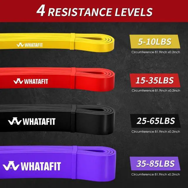 Alt view image 3 of 6 - Resistance Bands,Pull Up Assist Bands Set with Handles, Exercise & Workout Bands with Door Anchor for Men & Women Home Fitness Equipment for Strength Training, Stretching