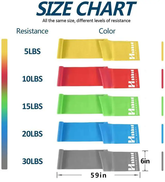 Alt view image 6 of 7 - Exercise Bands Set with Handles - Latex Free Resistance Bands for Stretching, Workout, Rehab, Yoga, Pilates, Gym, Home Exercise