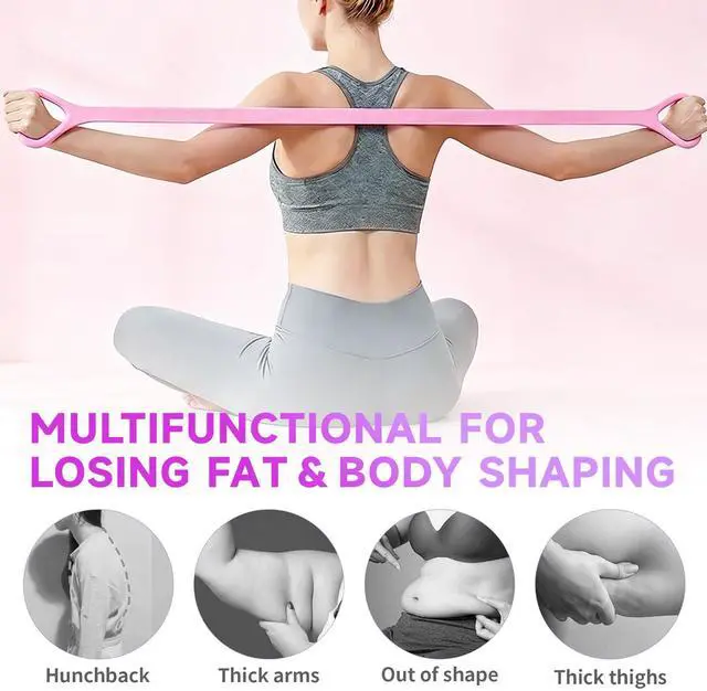 Alt view image 2 of 7 - 2026 Upgrade Figure 8 Resistance Band with Handles, Elastic Bands for Working Out,Arm,Back,Shoulder Training Elastic Ropes,Exercise Equipment for Yoga, Pilates,Physical Therapy Stretching (3 Pcs)