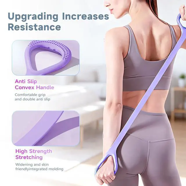 Alt view image 3 of 7 - 2026 Upgrade Figure 8 Resistance Band with Handles, Elastic Bands for Working Out,Arm,Back,Shoulder Training Elastic Ropes,Exercise Equipment for Yoga, Pilates,Physical Therapy Stretching (3 Pcs)