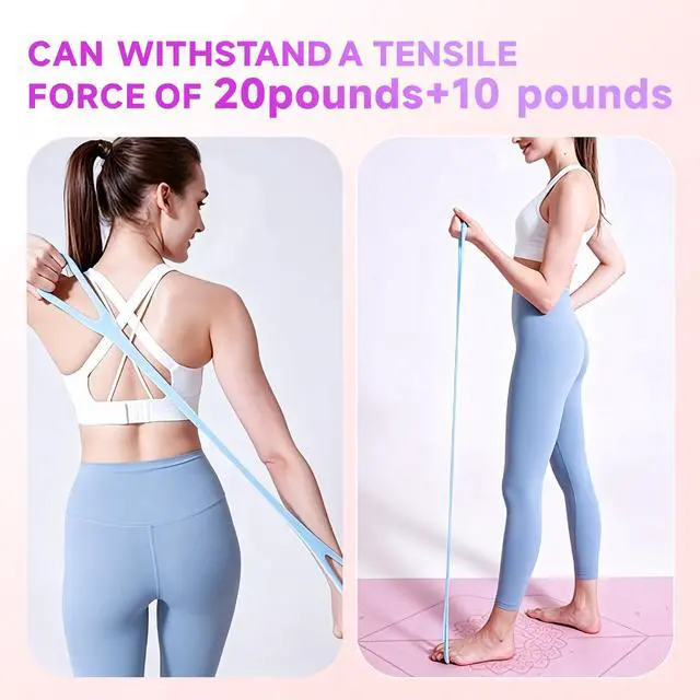 Alt view image 5 of 7 - 2026 Upgrade Figure 8 Resistance Band with Handles, Elastic Bands for Working Out,Arm,Back,Shoulder Training Elastic Ropes,Exercise Equipment for Yoga, Pilates,Physical Therapy Stretching (3 Pcs)