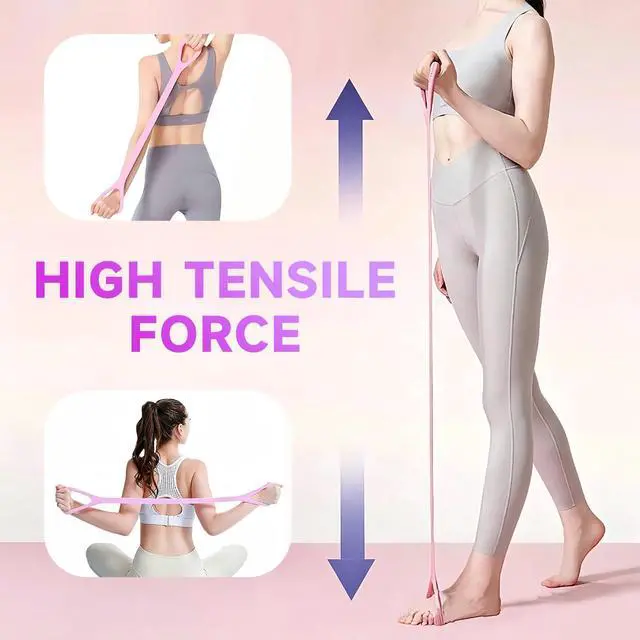 Alt view image 7 of 7 - 2026 Upgrade Figure 8 Resistance Band with Handles, Elastic Bands for Working Out,Arm,Back,Shoulder Training Elastic Ropes,Exercise Equipment for Yoga, Pilates,Physical Therapy Stretching (3 Pcs)