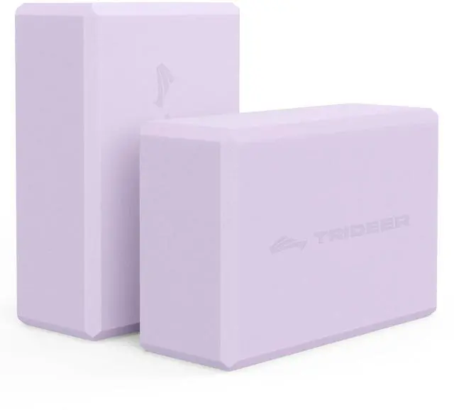 Main image of Yoga Block, Soft Non-Slip Surface Premium Foam Blocks, Supportive, Lightweight, Odor Resistant, Yoga Accessories for Pilates Meditation General Fitness Stretching Toning (Lavender-2 Pack)