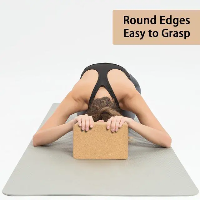 Alt view image 6 of 7 - Cork Yoga Block, Natural Cork from Portuguese, Premium Brick 9"x6"x3", Eco-Friendly Yoga Accessories for Yoga, Pilates & Stretching