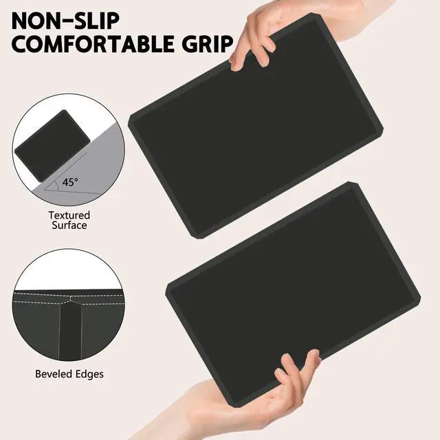 Alt view image 3 of 6 - Yoga Block - Supportive Latex-Free Eva Foam - Soft Non-Slip Surface with Beveled Edges for Yoga, Pilates, Meditation - Yoga Accessories for Stability, Balance, Deepen Stretches (black)