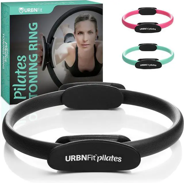 Main image of Pilates Ring - 12" Magic Circle w/Dual Grip, Foam Pads for Inner Thigh Workout, Toning, Fitness & Pelvic Floor Exercise - Yoga Rings w/Bonus Exercise Guide