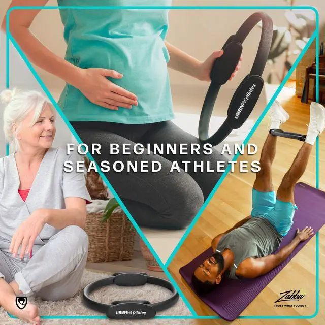 Alt view image 7 of 7 - Pilates Ring - 12" Magic Circle w/Dual Grip, Foam Pads for Inner Thigh Workout, Toning, Fitness & Pelvic Floor Exercise - Yoga Rings w/Bonus Exercise Guide