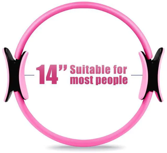 Alt view image 2 of 7 - Pilates Ring Circle - 14 Inch Magic Fitness Circle for Toning Inner & Outer Thighs, Bonus Workout Guide Included