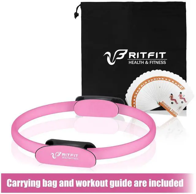 Alt view image 5 of 7 - Pilates Ring Circle - 14 Inch Magic Fitness Circle for Toning Inner & Outer Thighs, Bonus Workout Guide Included