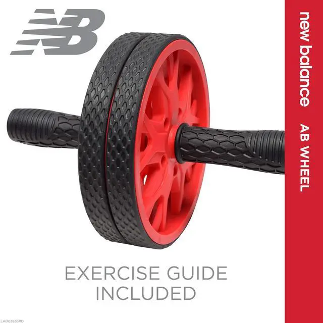 Alt view image 6 of 6 - Ab Wheel - Abdominal Roller Trainer Non Skid Wheels with Sure-Grip Handles, Black/Red