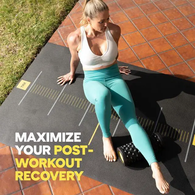 Alt view image 2 of 6 - Training Rev Myofascial Release Roller, Travel Massage Roller for Muscles, 14-Inch Round Foam Roller for Stretching and Post-Workout Recovery