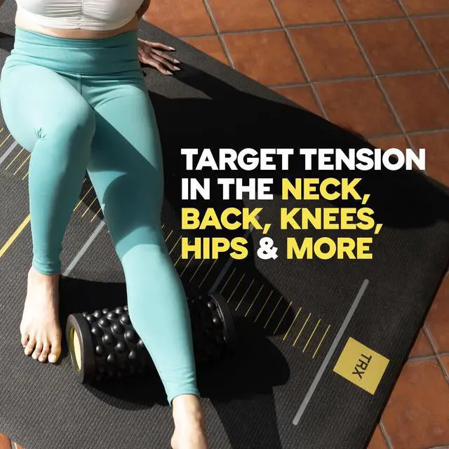 Alt view image 5 of 6 - Training Rev Myofascial Release Roller, Travel Massage Roller for Muscles, 14-Inch Round Foam Roller for Stretching and Post-Workout Recovery