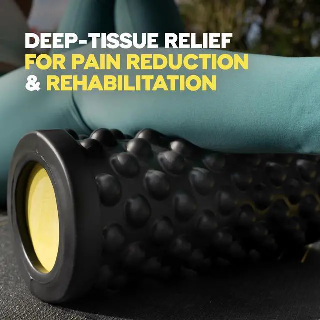 Alt view image 3 of 6 - Training Rev Myofascial Release Roller, Travel Massage Roller for Muscles, 14-Inch Round Foam Roller for Stretching and Post-Workout Recovery