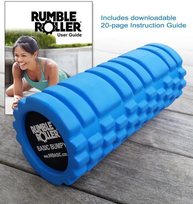 Alt view image 2 of 3 - Basic Bumpy Foam Roller, Solid Core EVA Foam Roller with Grid/Bump Texture for Deep Tissue Massage and Self-Myofascial Release
