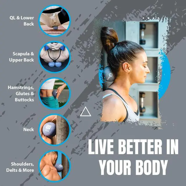 Alt view image 4 of 6 - Alpha Ball | Large Therapy Ball | Massage Ball for Myofascial Release, Pain Relief - Back, Shoulders, Hamstrings, Hips, Glutes