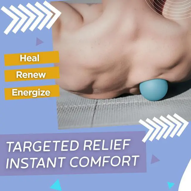 Alt view image 2 of 6 - Massage Therapy Ball Set of 2 - Myofascial Release, Trigger Point & Deep Tissue - Lacrosse Ball for Back, Neck, Foot and Plantar Fasciitis Relief