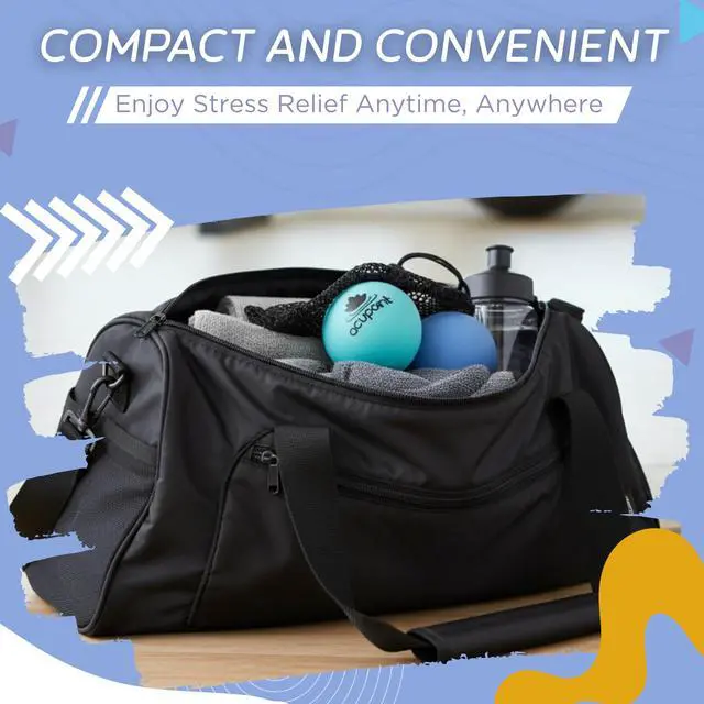 Alt view image 5 of 6 - Massage Therapy Ball Set of 2 - Myofascial Release, Trigger Point & Deep Tissue - Lacrosse Ball for Back, Neck, Foot and Plantar Fasciitis Relief
