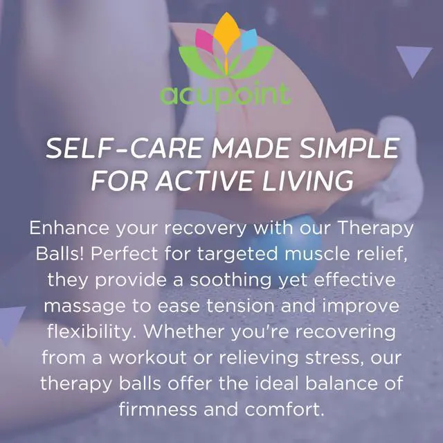 Alt view image 6 of 6 - Massage Therapy Ball Set of 2 - Myofascial Release, Trigger Point & Deep Tissue - Lacrosse Ball for Back, Neck, Foot and Plantar Fasciitis Relief