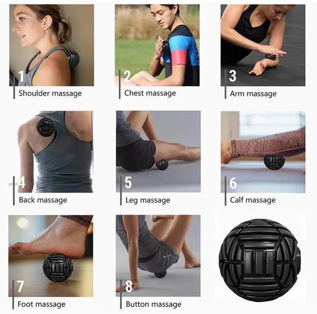 Alt view image 7 of 7 - Fitness Muscle Massage Ball, 3.15in, Therapy Ball for Trigger Point Massage, Trigger Point Ball for Myofascial Release, Mobility Ball for Exercise & Recovery (Blue)