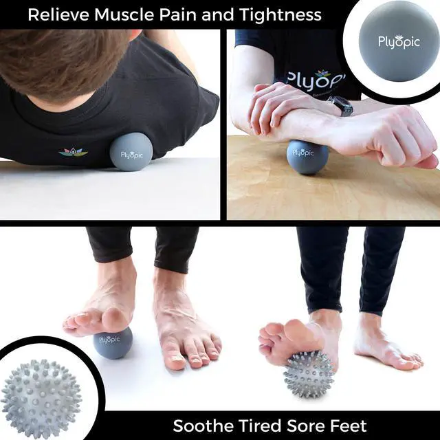Alt view image 5 of 7 - Massage Ball Set for Deep Tissue Muscle Massage, Myofascial Release, Trigger Points, Mobility, Plantar Fasciitis - Eliminate Muscle Tension & Tightness in Your Back Neck Foot