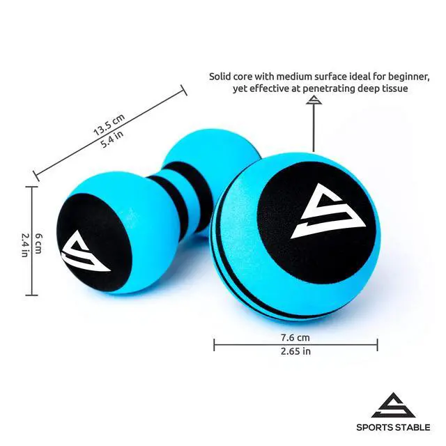 Alt view image 2 of 7 - Massage Balls for Deep Tissue Myofascial Release & Trigger Point Therapy High Density Foam, Set of 2 Back, Neck, Shoulder & Foot Muscle Tension Relief for Athletes & Fitness Recovery