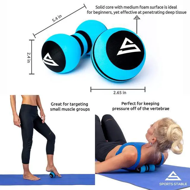 Alt view image 3 of 7 - Massage Balls for Deep Tissue Myofascial Release & Trigger Point Therapy High Density Foam, Set of 2 Back, Neck, Shoulder & Foot Muscle Tension Relief for Athletes & Fitness Recovery