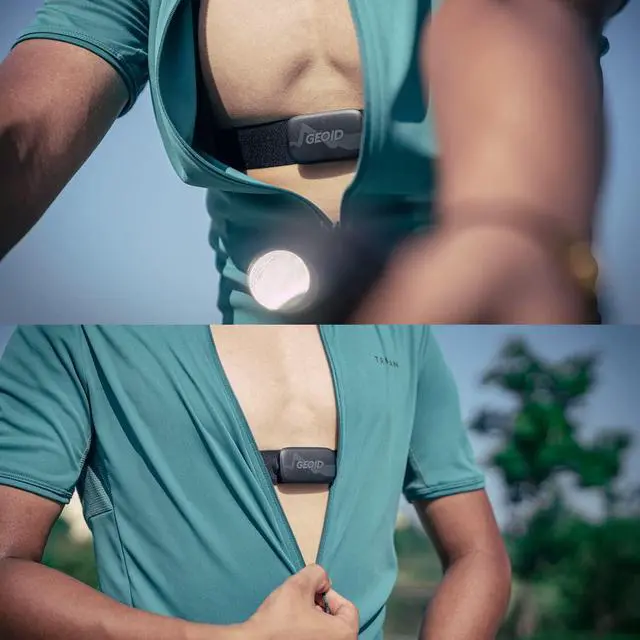 Alt view image 5 of 7 - HS500 Heart Rate Monitor, Heart Rate Sensor Chest Strap, Protocol ANT+/Bluetooth, Compatible with iOS/Android APPs