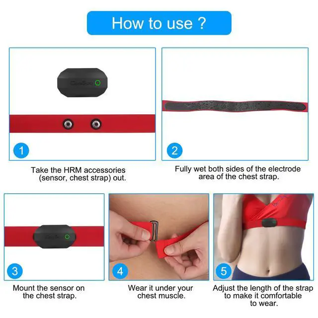 Alt view image 6 of 7 - Bluetooth Heart Rate Monitor Chest Strap H808S, ANT+ BLE HR Monitor Chest, HRM IP67 Waterproof, Use for Running Cycling Gym and Other Sports