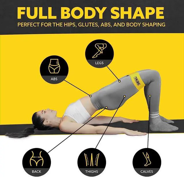 Alt view image 4 of 7 - Fabric Resistance Bands for Working Out - 5 Exercise Bands Set for Legs and Glutes - Booty Bands for Women and Men - Thick Cloth Workout Bands for Physical Therapy, Hip Training