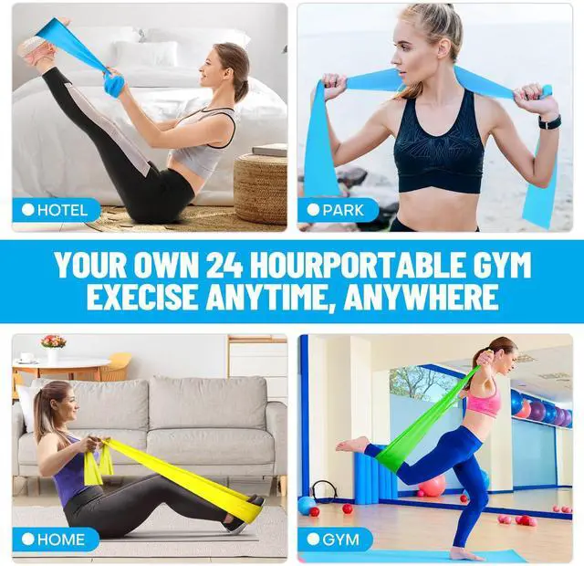 Alt view image 5 of 6 - Resistance Bands, Professional Exercise Bands, Physical Therapy Bands for Strength Training, Yoga, Pilates, Stretching, Recovery, Stretch Elastic Band for Working Out, Workout Bands for Home Gym