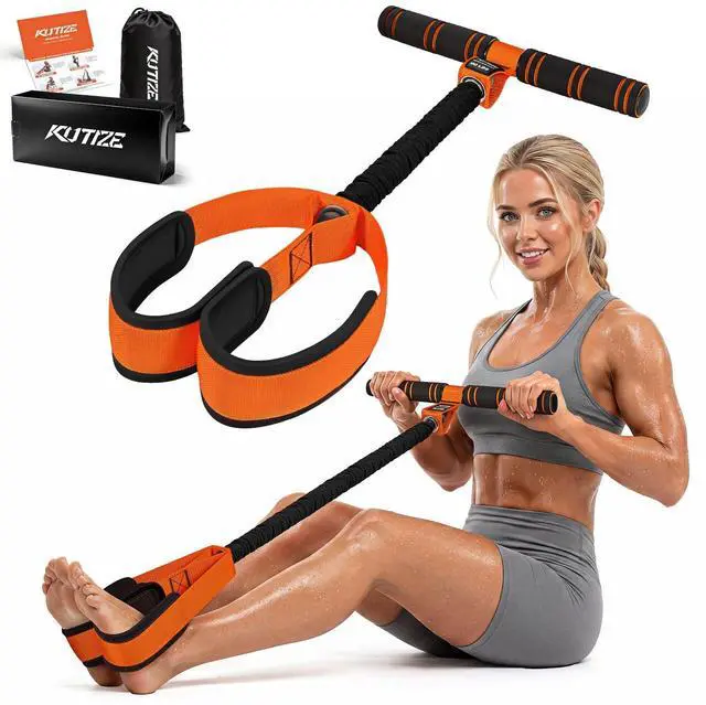 Main image of Multifunction Pedal Resistance Band with Handle, Upgraded Exercise Equipment with Soft Foot Pedal for Sit Up & Full-Body Home Gym Workouts, Core/ABS Training, Pilates, Yoga & Physical Therapy