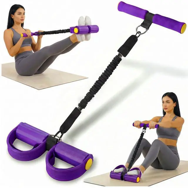 Main image of Upgraded Pedal Resistance Band with Handle - Fashion Puller Exercise Tool, Thickened Built-in Latex Tube Pedal Resistance Device & Soft Nitrile Rubber Anti-Slip Footrest for The Core/Arms