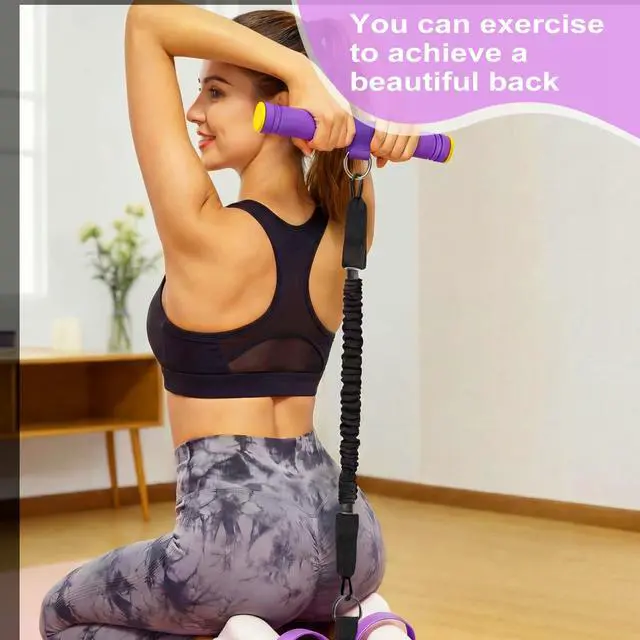 Alt view image 6 of 7 - Upgraded Pedal Resistance Band with Handle - Fashion Puller Exercise Tool, Thickened Built-in Latex Tube Pedal Resistance Device & Soft Nitrile Rubber Anti-Slip Footrest for The Core/Arms