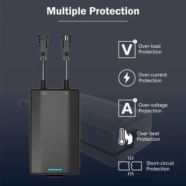 Alt view image 6 of 6 - Universal Battery Pack for Reclining Furniture, 3300mAh Wireless Rechargeable Battery Pack for Power Recliner, Power Sofa, Sectional, and Lift Chair