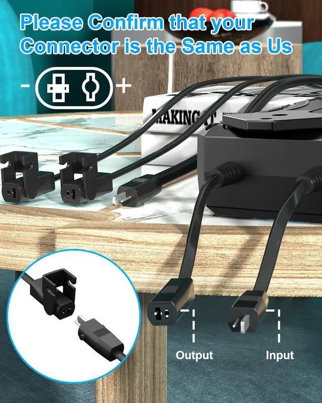 Alt view image 3 of 6 - Battery Pack for Reclining Furniture- 2500mAh Power Recliner Battery Rechargeable, Universal Furniture Battery Pack with 2-Pin Electric Cord for Lift Chairs Sofas- Power Supply