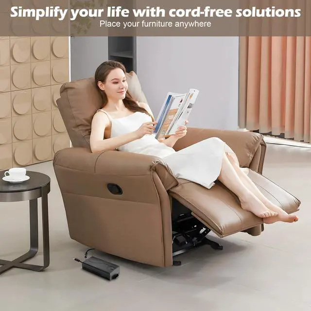 Alt view image 2 of 7 - Battery Pack for Reclining Furniture with Charger, 2500mAh Universal Wireless Recliner Battery Pack Rechargeable with LED Display for Power Sofa, Electric Couch, Lift Chair, 2-Pin Connection