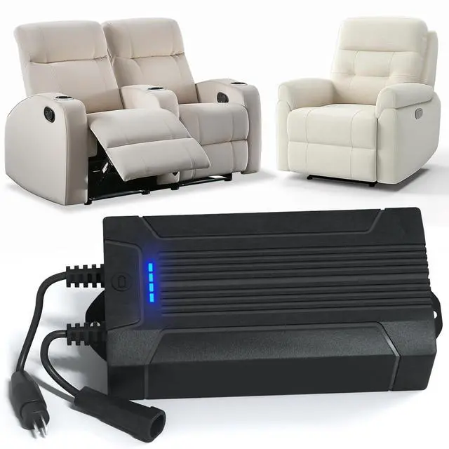 Main image of Battery Pack for Reclining Furniture - Rechargeable Recliner Battery Pack - Universal 2-Pin Power Supply for Electric Recliners, Recliner Chair, Couch, Sofa (2200 mAh)