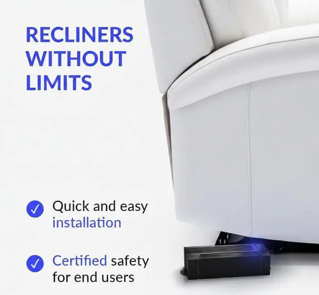 Alt view image 2 of 7 - Battery Pack for Reclining Furniture - Rechargeable Recliner Battery Pack - Universal 2-Pin Power Supply for Electric Recliners, Recliner Chair, Couch, Sofa (2200 mAh)