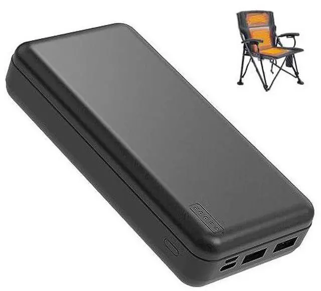 Main image of 20000 mAh 5V2A Battery Pack for Electric Heated Camping Chair, Heated Blanket, Heated Hunting Seat Pad, Heated Sleeping Bag USB Power Bank for Camping Work Battery Pack(Only Battery Pack)